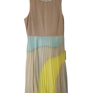 ASOS Cut Out Back Colourblock Pleated